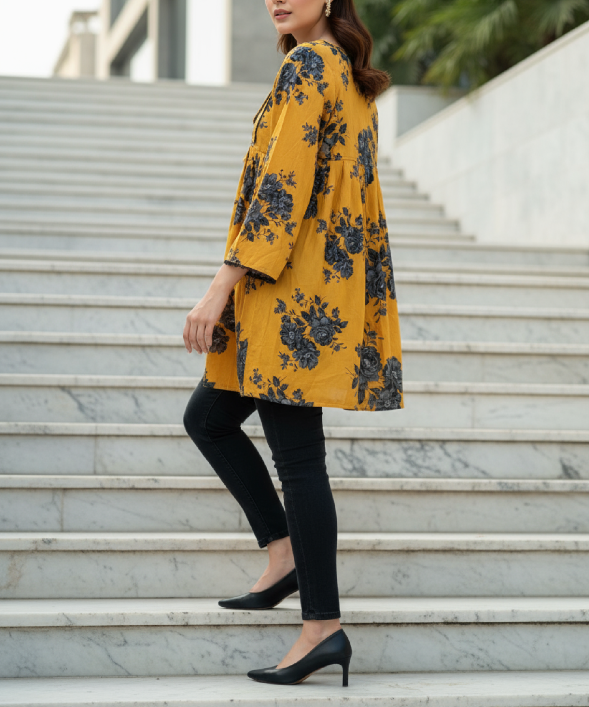 Floral Top - Yellow