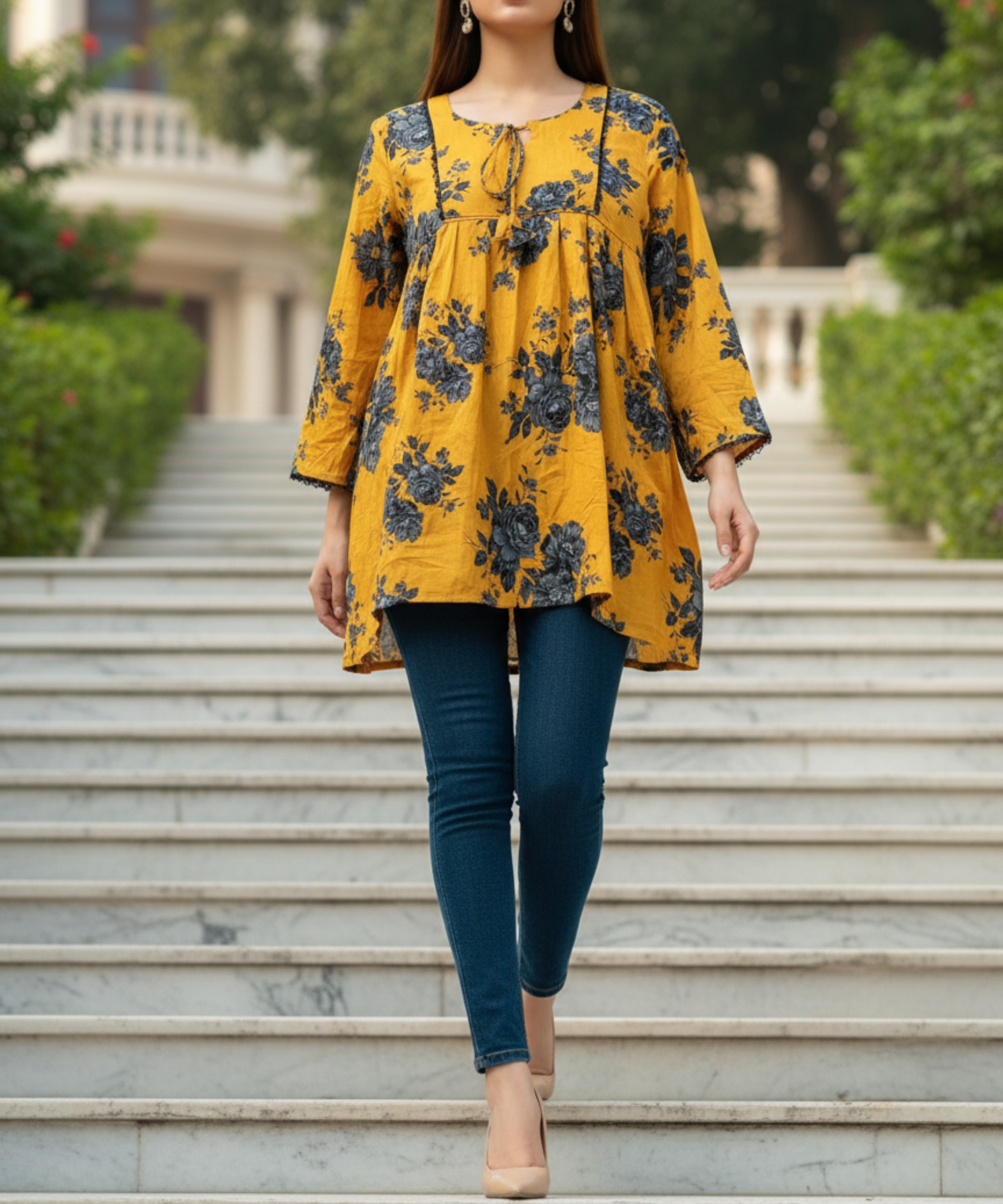 Floral Top - Yellow