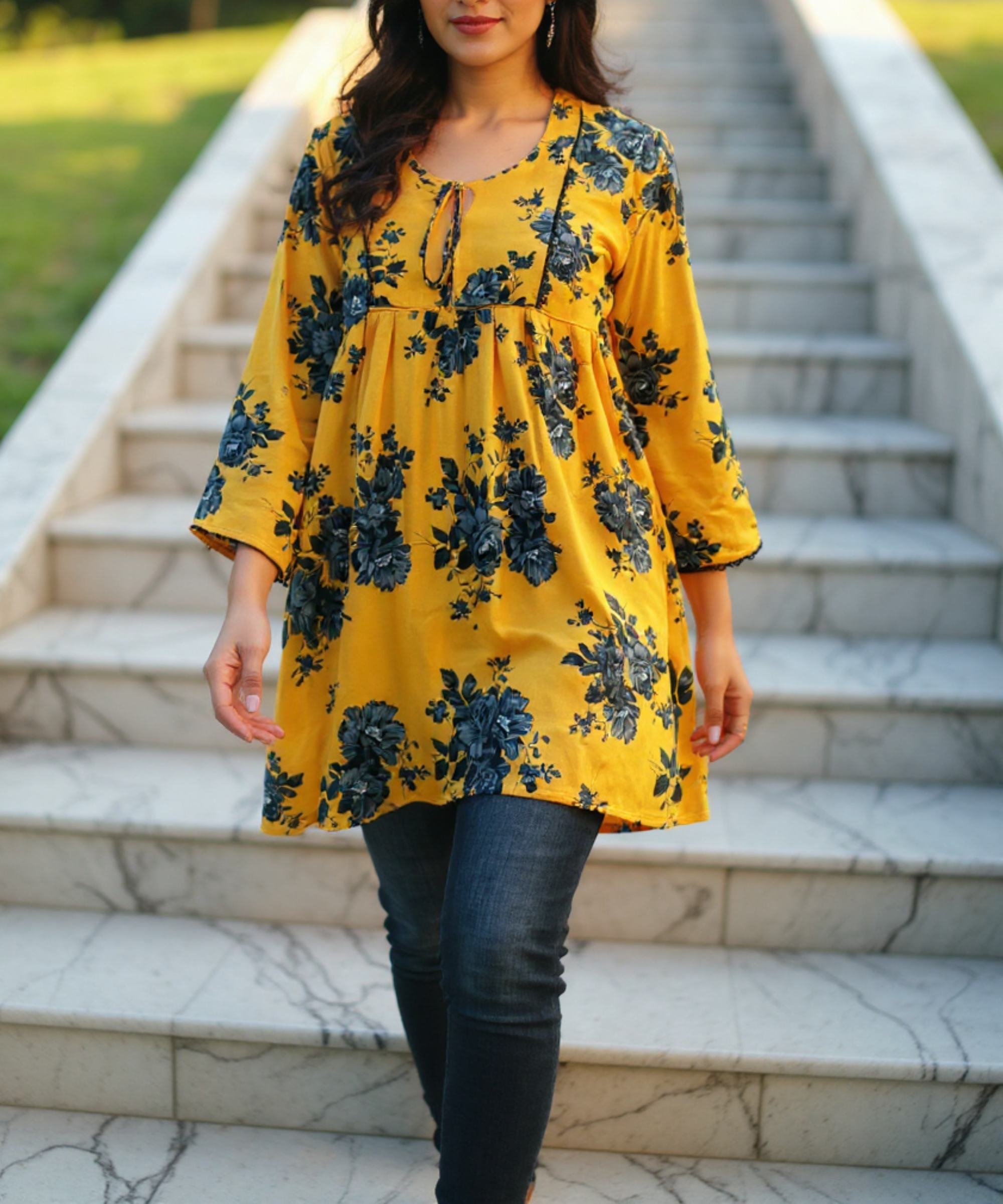 Floral Top - Yellow
